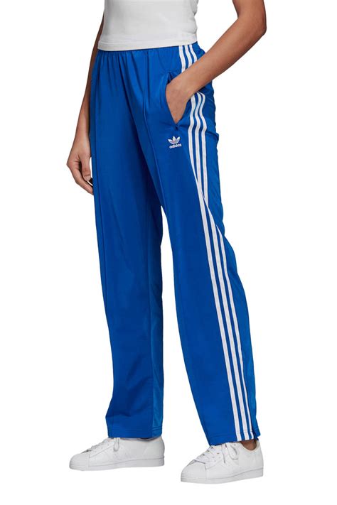 adidas blauw met rode streep trainingsbroek dames